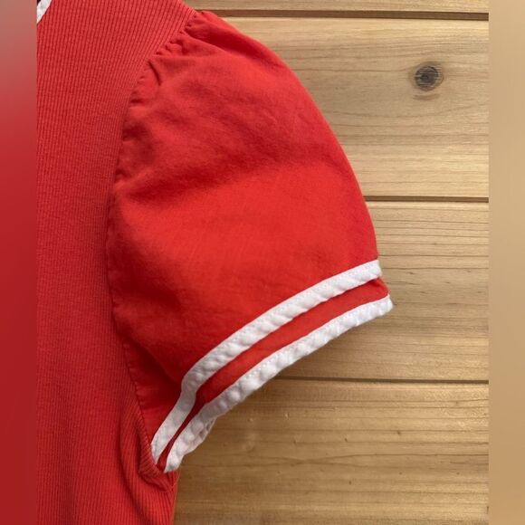 Lauren Ralph Lauren Size Medium Ribbed Cap Short Sleeve Basic Tee - Picture 2 of 11